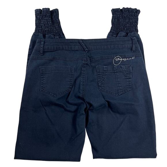 Desigual Navy Blue Jogger Jeans Flower Graffiti Size 30 - Picture 5 of 13